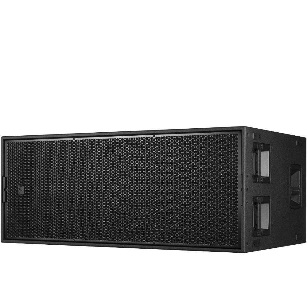 Black speaker on a white background