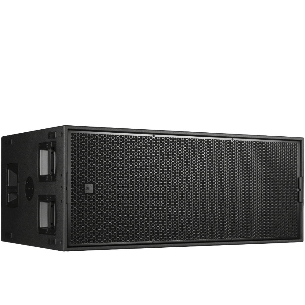 Black speaker on a white background