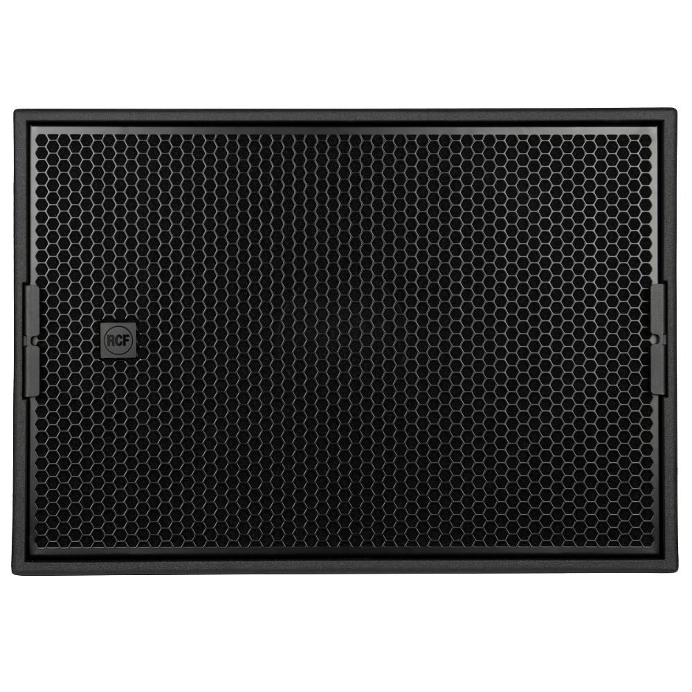 Black honeycomb filter on a white background