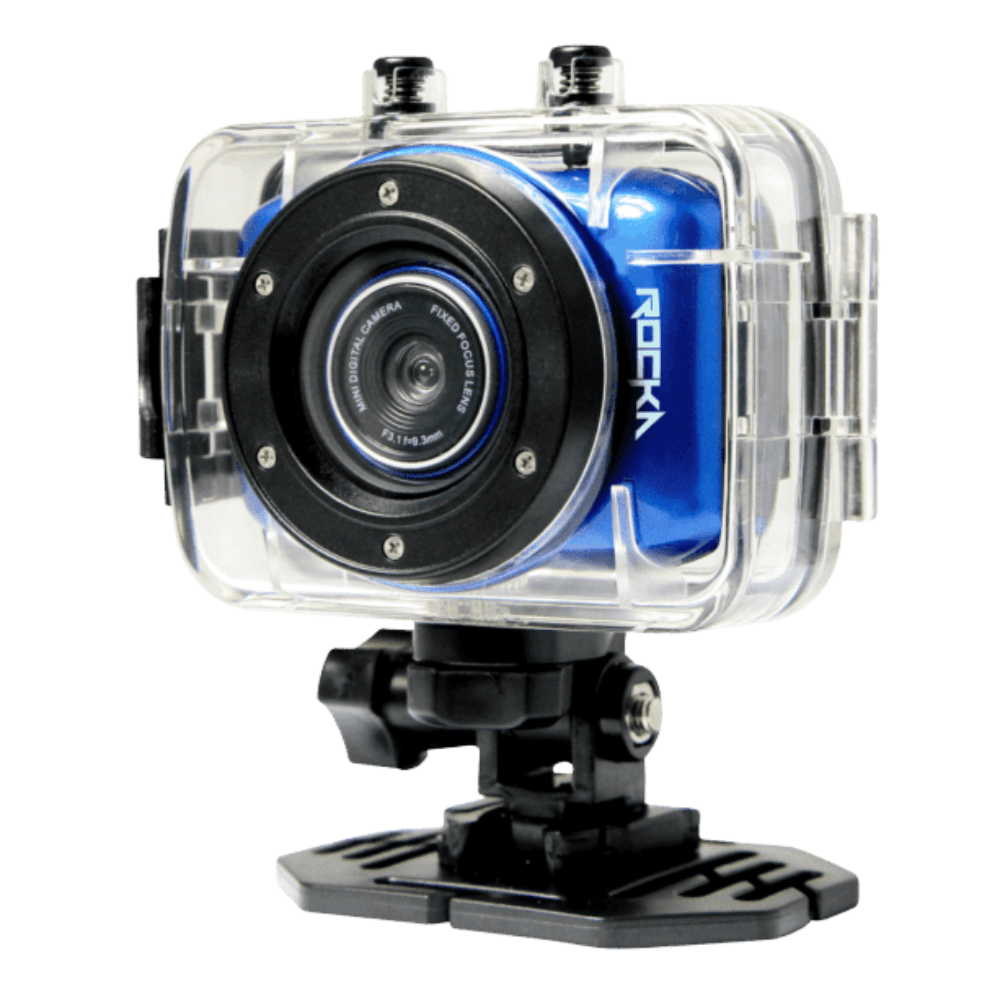 Rocka D'Light Series 720P Action Camera- Blue RK-10002-BL (DEMO, OPEN BOX, NO WARRANTY)