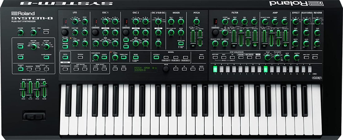 Roland System-6 synthesizer with keyboard and control panel