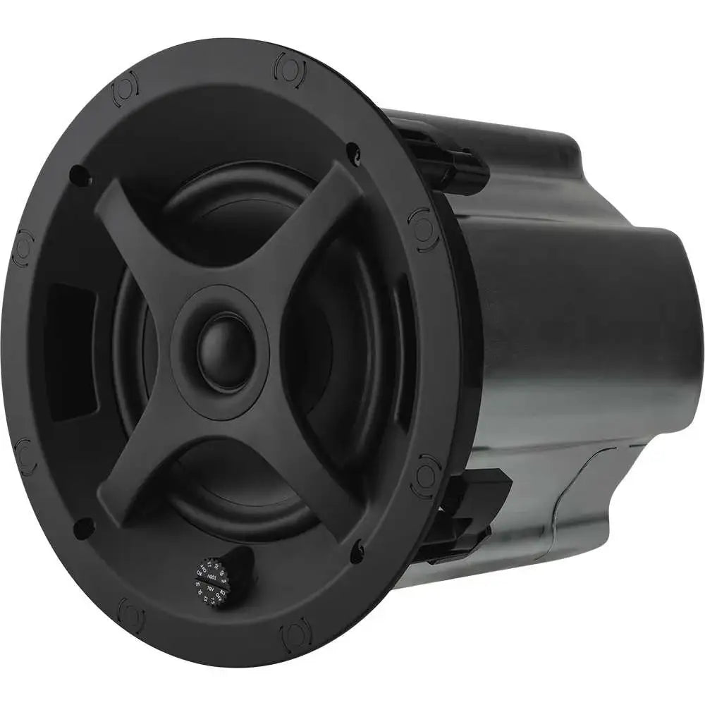 Black speaker on a white background
