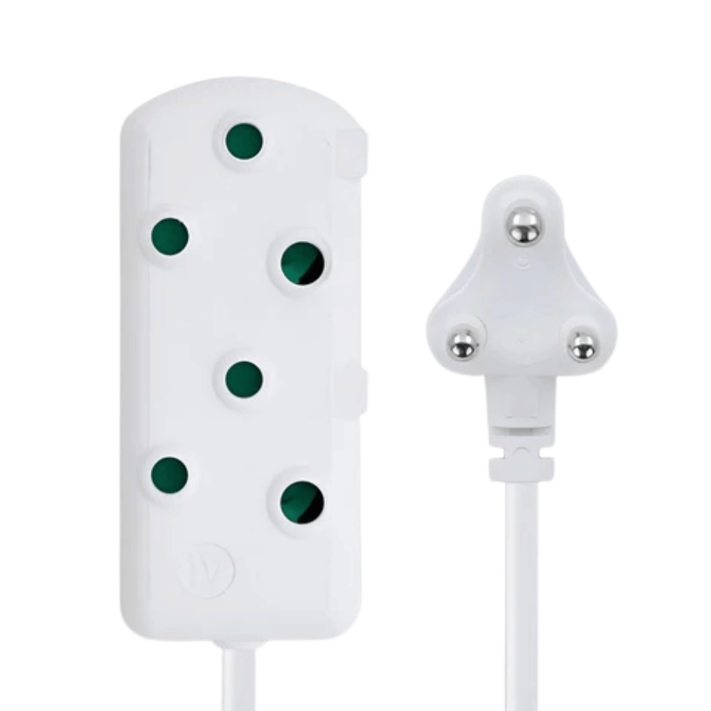 SWITCHED Light DUTY Side By Side(SBS) EXTENSION LEADS 10M [SWD-70007-10-WT] (DEMO, OPEN BOX, NO WARRANTY)