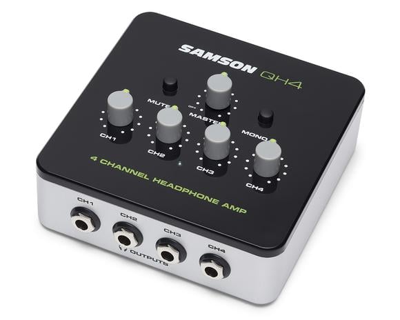 Samsom QH4 4-channel headphone amplifier on a white background