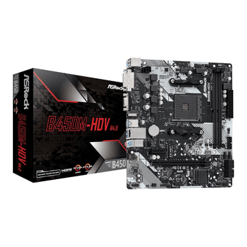 Secondhand ASRock B450M-HDV R4.0 AMD AM4 m-ATX Motherboard