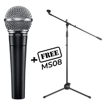 Shure SM58 with Free MS08 Microphone Stand