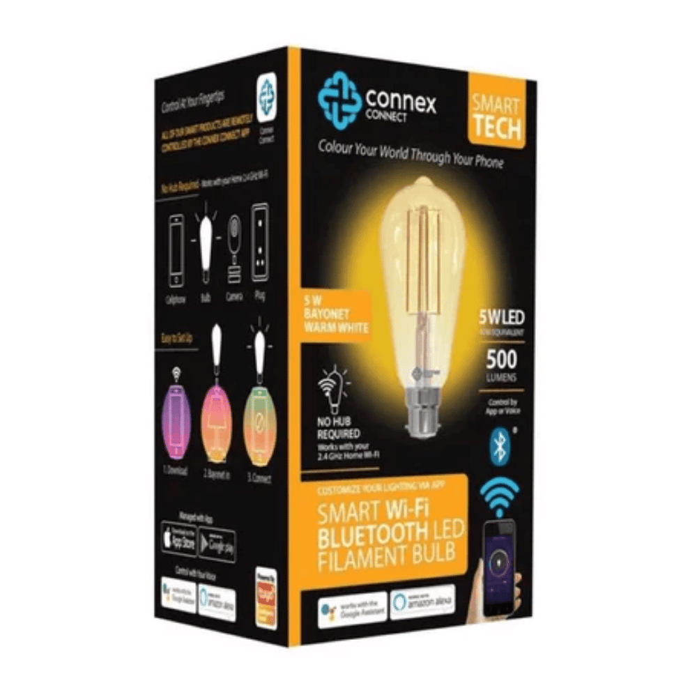Smart WiFi Bulb 5W LED Amber Filament Vintage Bayonet CC-L2001-6  (DEMO, OPEN BOX, NO WARRANTY)