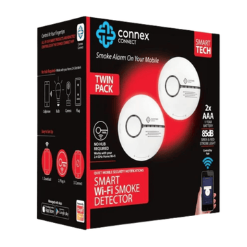 Smart WiFi Smoke Detector Alarm TWIN PACK CC-S2008 (DEMO, OPEN BOX, NO WARRANTY)