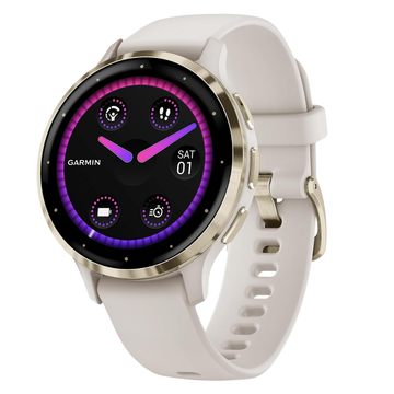 Garmin Venu 3S Soft Gold Stainless Steel Bezel Ivory (OPEN BOX, NO WARRANTY)