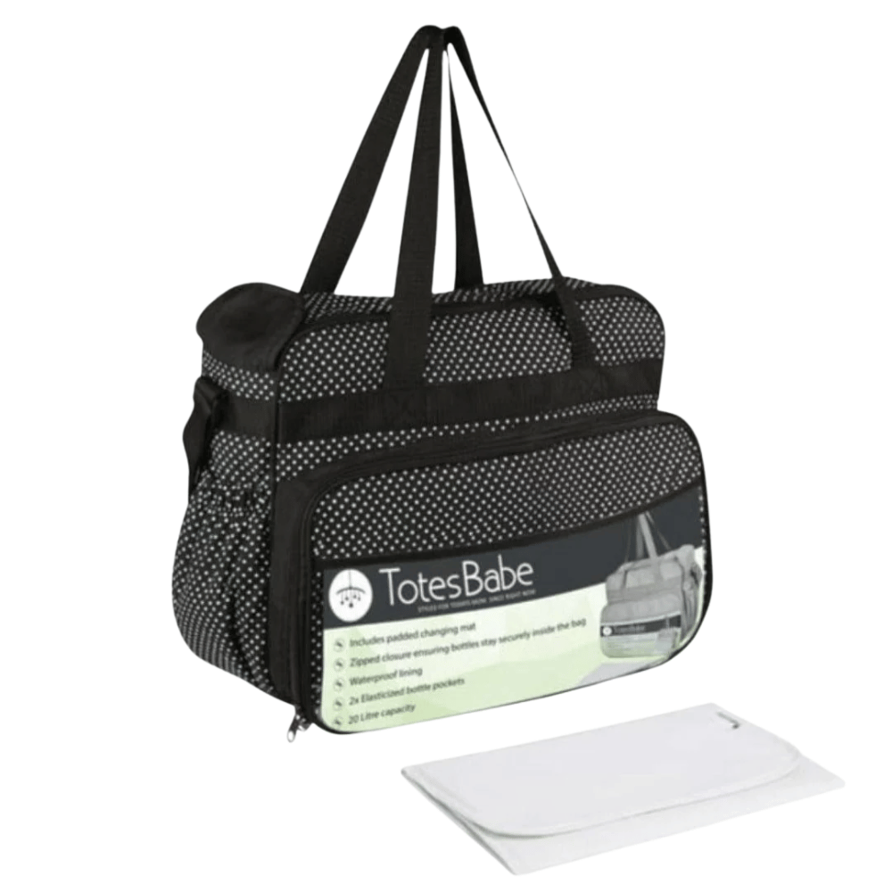 Totes Babe Vivir 20L Diaper Bag, Black TB-1003-BK (DEMO, OPEN BOX, NO WARRANTY)