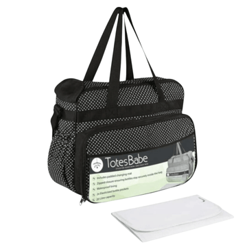 Totes Babe Vivir 20L Diaper Bag, Black TB-1003-BK (DEMO, OPEN BOX, NO WARRANTY)