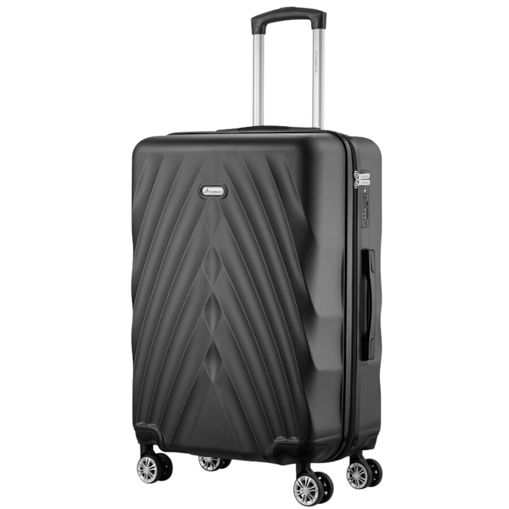 Travelwize Terra ABS 77cm 4-Wheels Spinner Luggage Black - TW-1153-BlK (DEMO, OPEN BOX, NO WARRANTY)