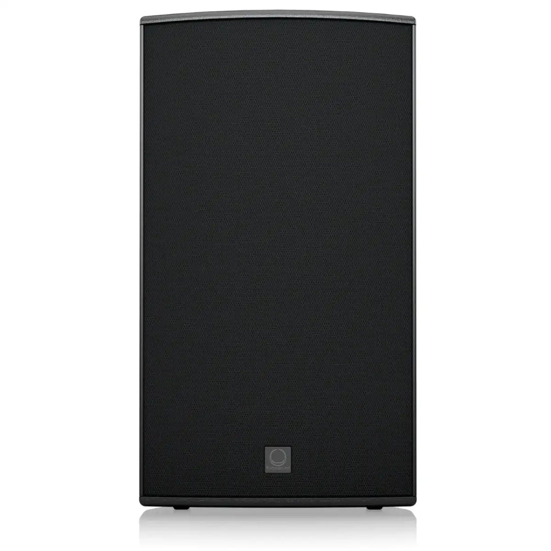 Black speaker on a white background