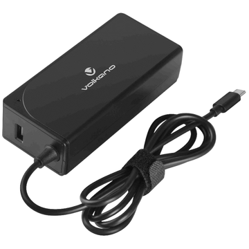 Volkano Brio Plus series Type-C 65W laptop charger with USB VK-8052-BK (DEMO, OPEN BOX, NO WARRANTY)