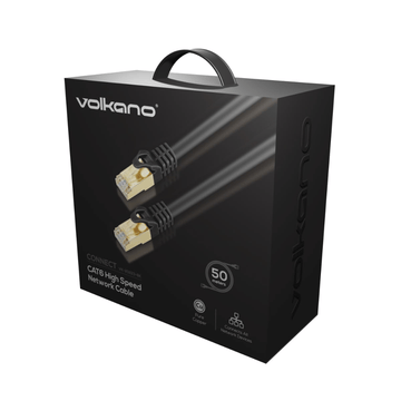 Volkano CAT6 high-speed network cable packaging on a white background