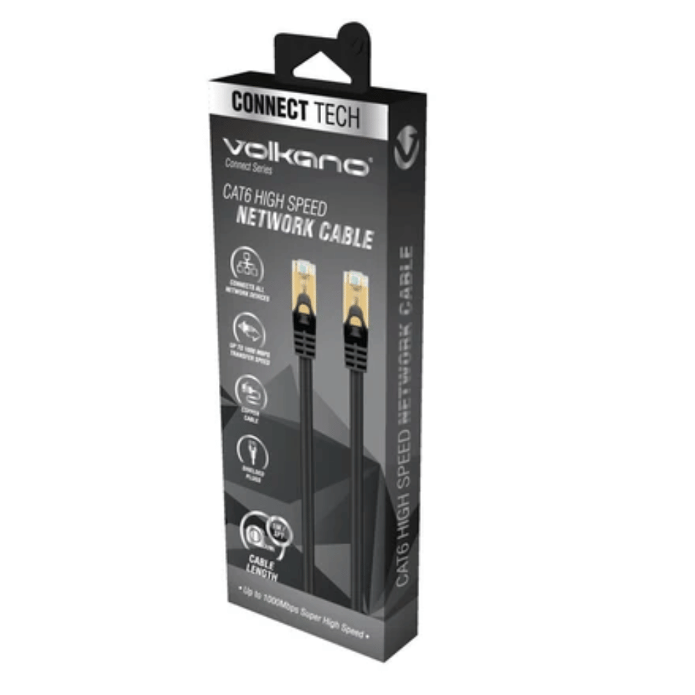 Volkano Connect Series CAT6 Network Cable 5m VK-20183-BK (DEMO, OPEN BOX, NO WARRANTY)