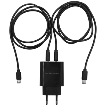 Volkano Cupla Series 3.1a Dual Output Charger – Black (VK-8041-BK[V1]) (DEMO, OPEN BOX, NO WARRANTY)