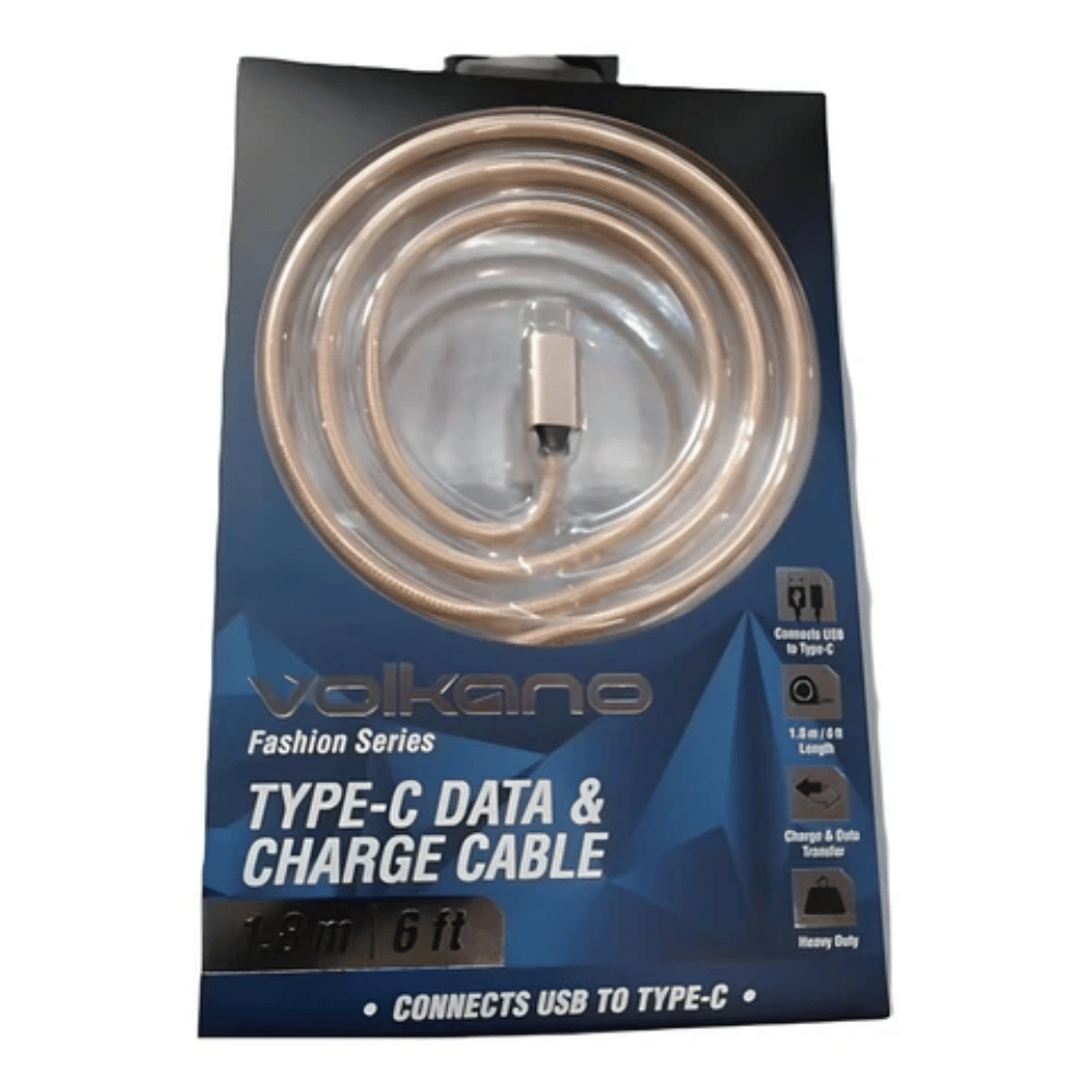 Volkano 1.8m Fashion Series Type-C Cable Pink VK-20061-PK-US  (DEMO, OPEN BOX, NO WARRANTY)