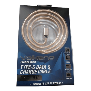 Volkano 1.8m Fashion Series Type-C Cable Pink VK-20061-PK-US  (DEMO, OPEN BOX, NO WARRANTY)