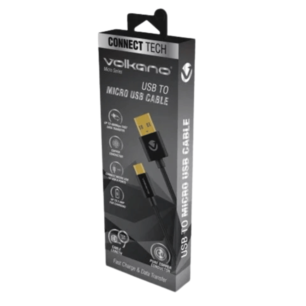 Volkano Micro series USB to Micro USB M/M cable 0.75m VK-20201-BK (DEMO, OPEN BOX, NO WARRANTY)