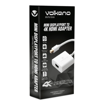 Volkano MiniPort series Mini DisplayPort to 4K HDMI converter 10cm - White VK-20048-WT