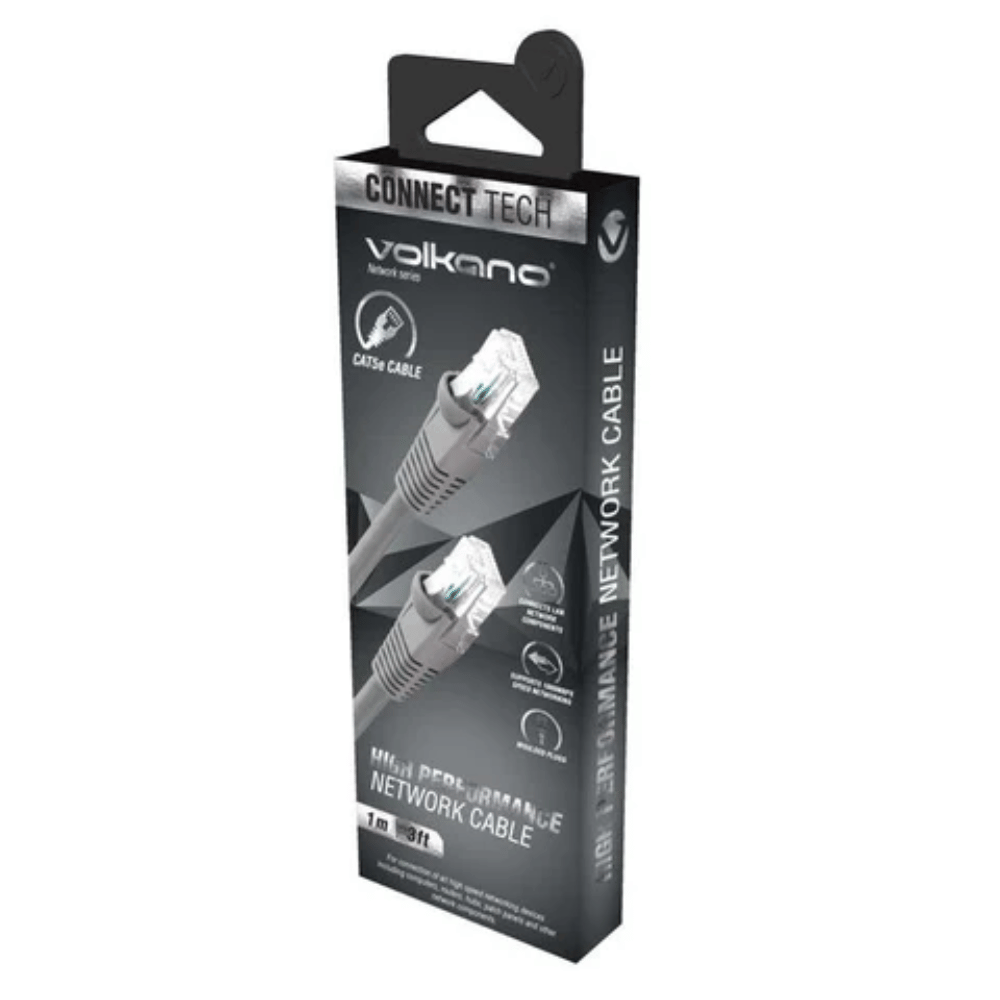 Volkano Network series RJ-45 network cable, CAT5, 1 meter VK-20175-GR (DEMO, OPEN BOX, NO WARRANTY)