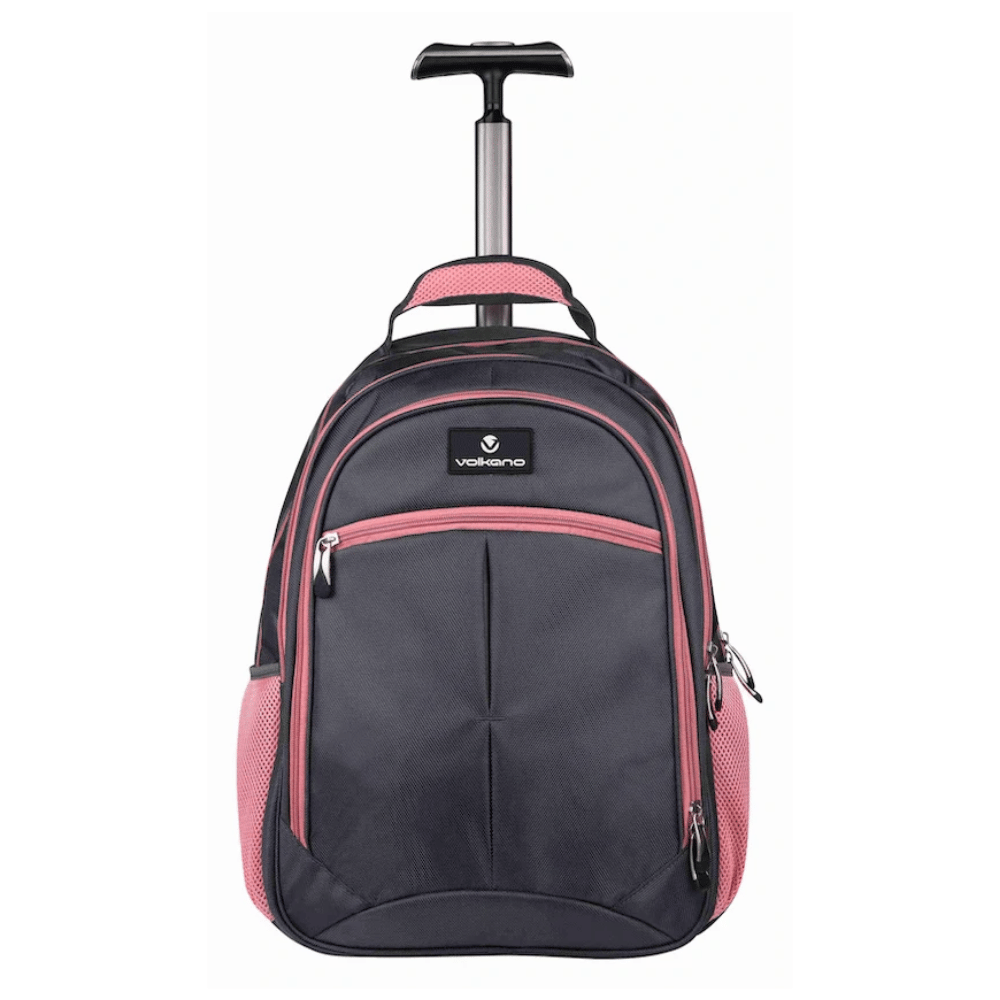 Volkano Orthopaedic Trolley Backpack 35L - Dark Grey/ Pink (VK-7094-DGRPK) (DEMO, OPEN BOX, NO WARRANTY)