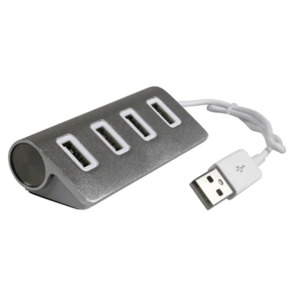 Volkano Pivot Series 4 Port USB Hub-Silver VK-20011-SL (DEMO, OPEN BOX, NO WARRANTY)