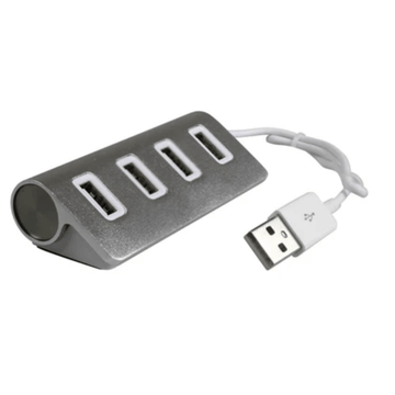 Volkano Pivot Series 4 Port USB Hub-Silver VK-20011-SL (DEMO, OPEN BOX, NO WARRANTY)