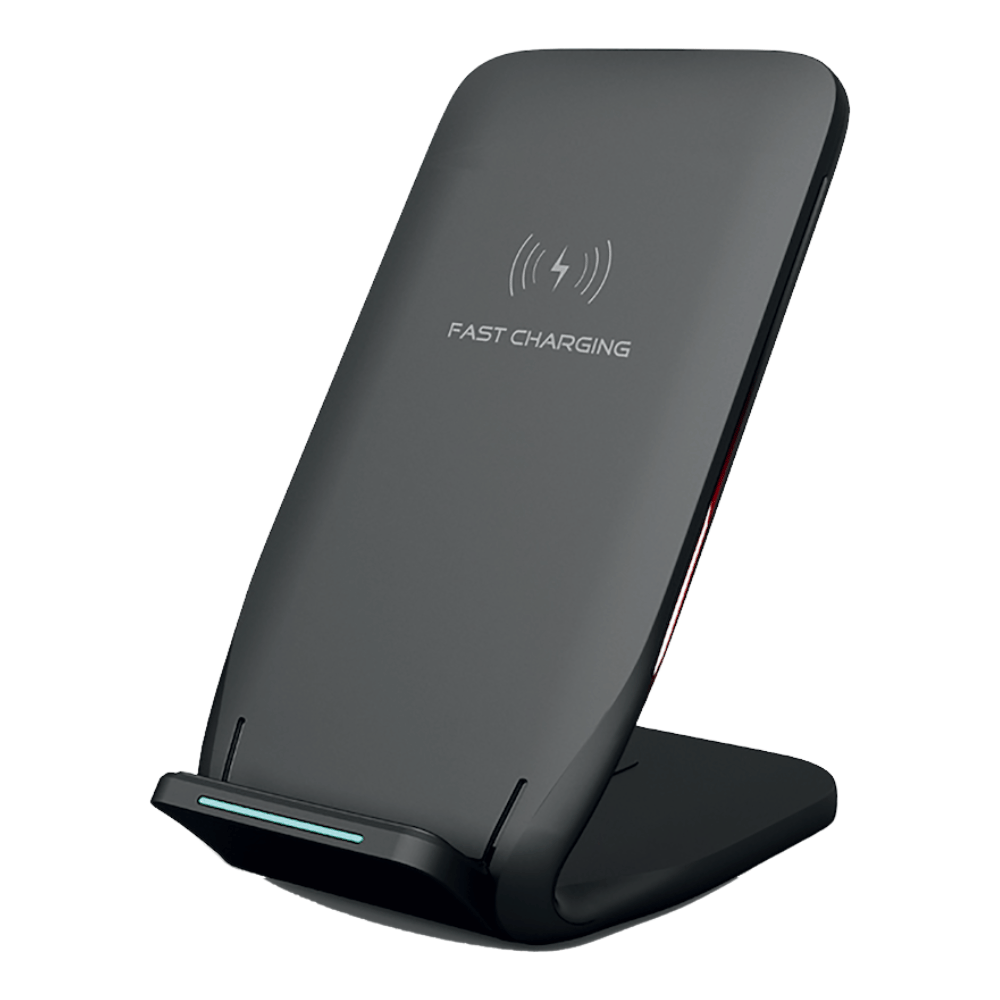 Volkano Pylon series upright fast wireless charger - black VK-8019-BK[V1] (DEMO, OPEN BOX, NO WARRANTY)