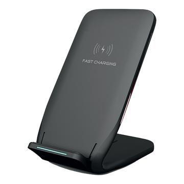 Volkano Pylon series upright fast wireless charger - black VK-8019-BK[V1] (DEMO, OPEN BOX, NO WARRANTY)