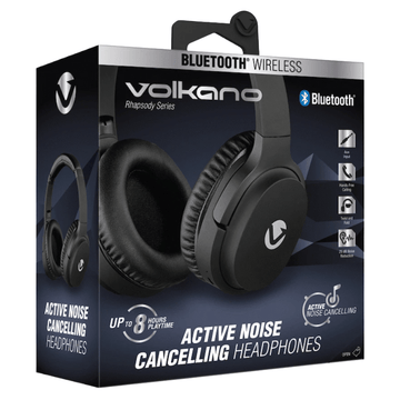 Volkano Rhapsody Series Active Noise cancelling BT Headphones - Black VK-2006-BK[V1] (DEMO, OPEN BOX, NO WARRANTY)