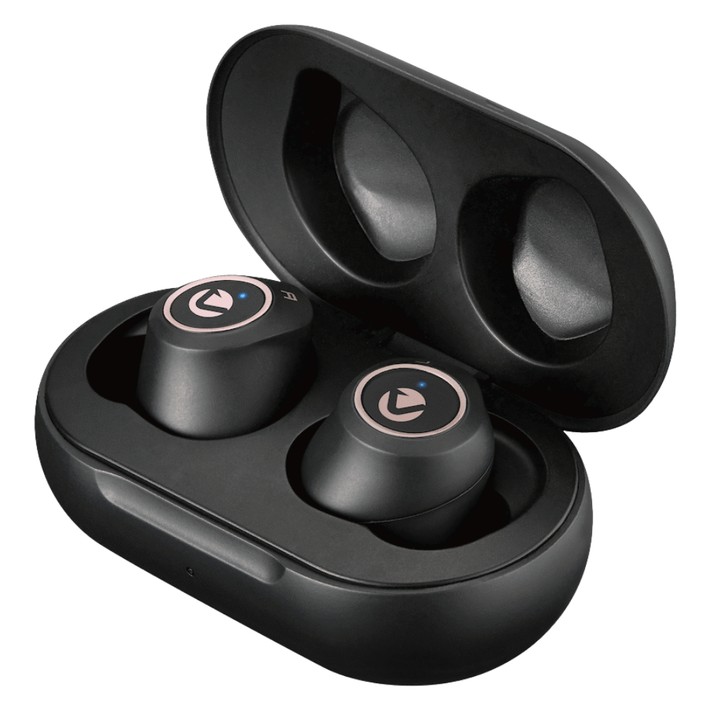 Volkano Taurus Series True Wireless Earphones with Charging Case – Black VK-1120-BK[V1] (DEMO, OPEN BOX, NO WARRANTY)