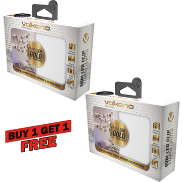 Volkano Twinkle Series Photo Clips with LED Lights - Gold