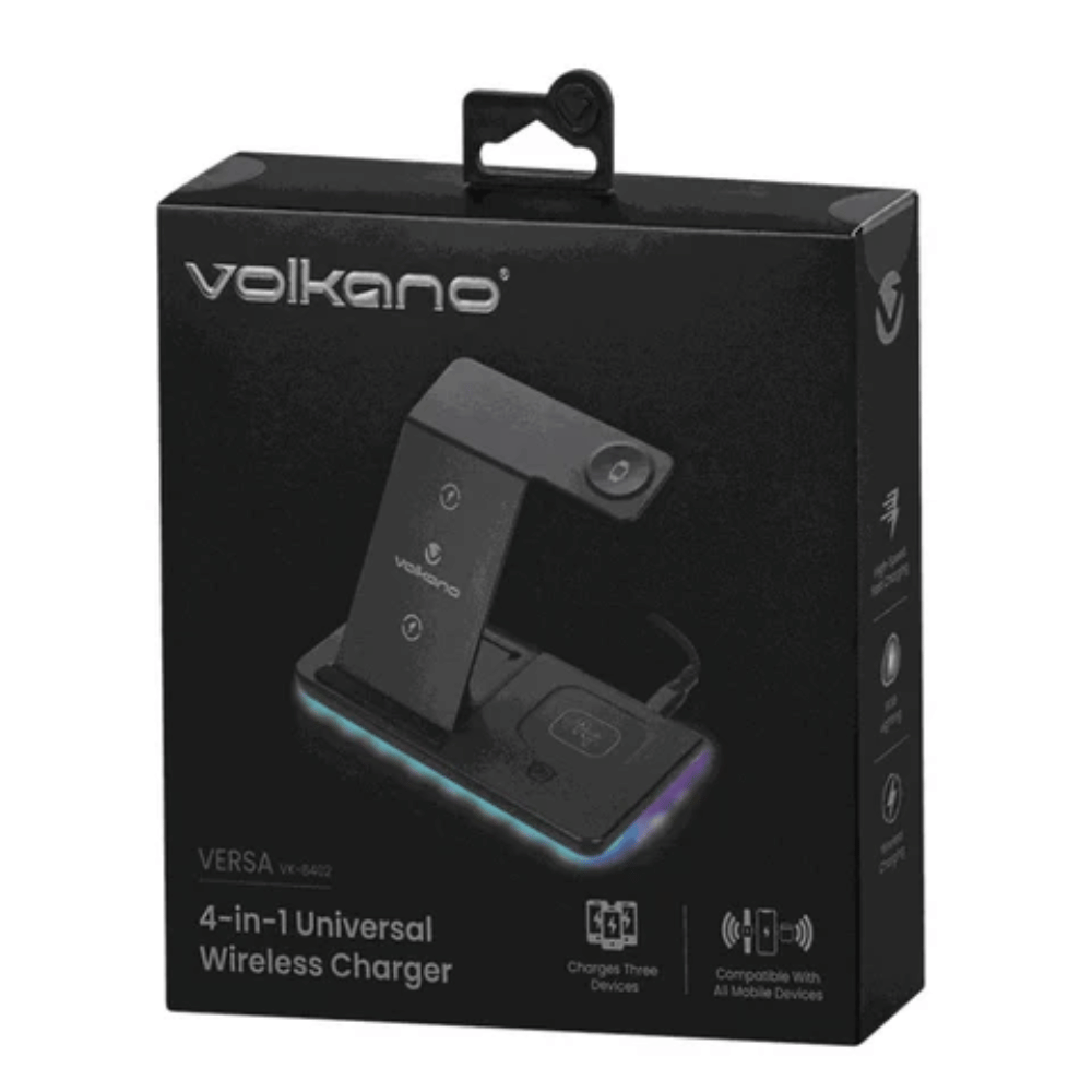 Volkano Versa Series 4-in-1 Wireless Charger VK-8402-BK (DEMO, OPEN BOX, NO WARRANTY)