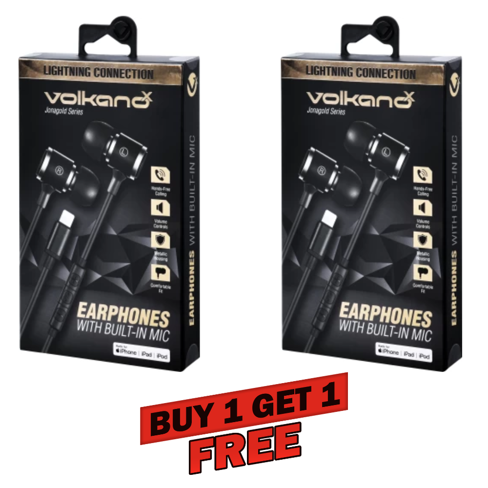 VolkanoX Jonagold Series MFI Lightning Earphones Wired Headset  (In the Ear)