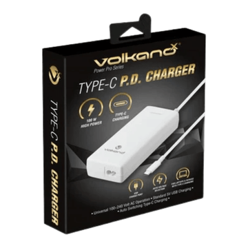 VolkanoX Power Pro 100W Type-C P.D. Charger White VK-8050-WT