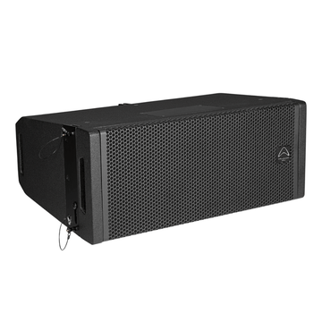 Black rectangular speaker on a white background