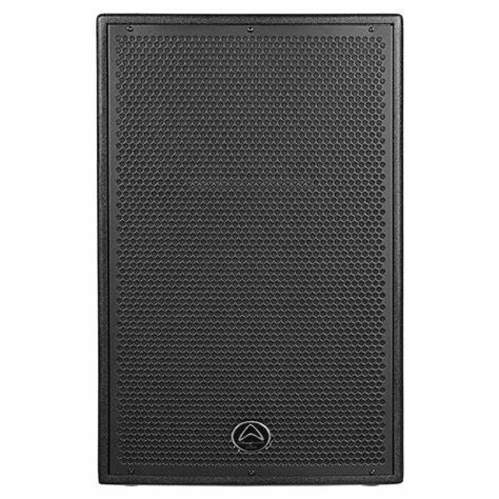 Black textured speaker on a white background