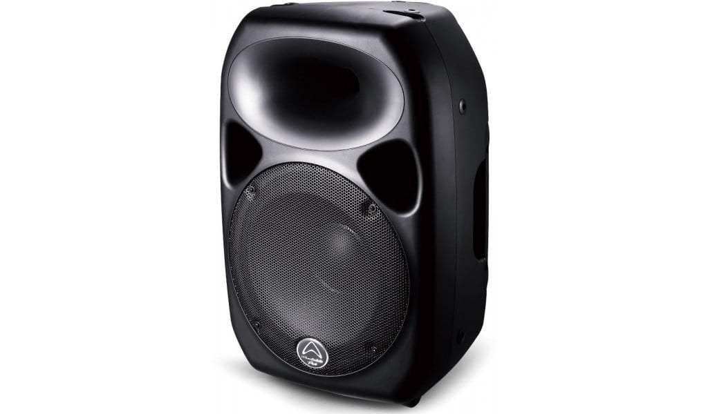 Black speaker on a white background