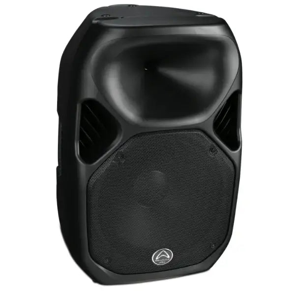 Black speaker on a white background