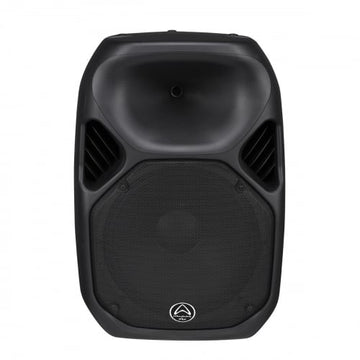 Black speaker on a white background