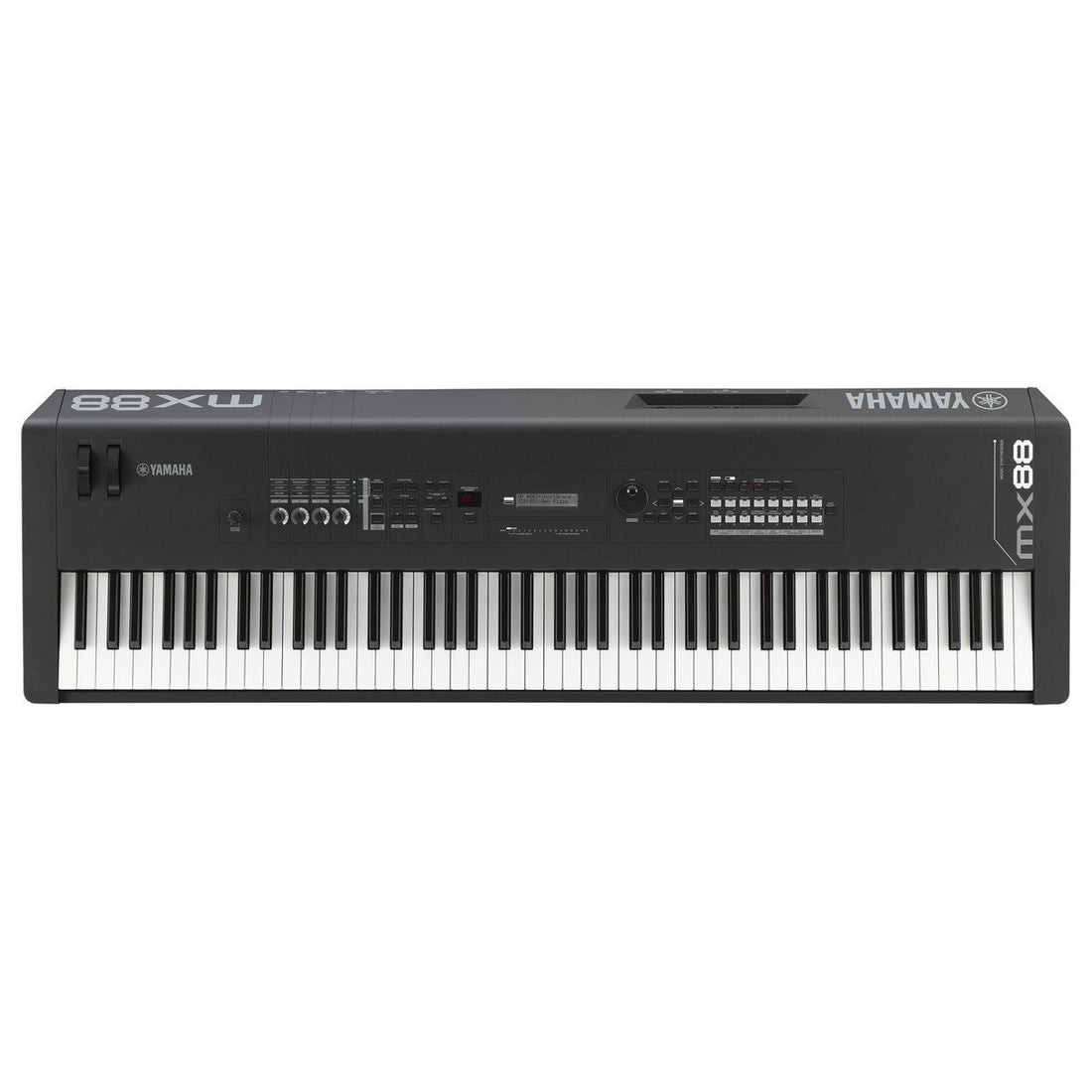 Yamaha MX88 keyboard on a white background