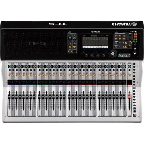 Yamaha TF5 music production console on a white background