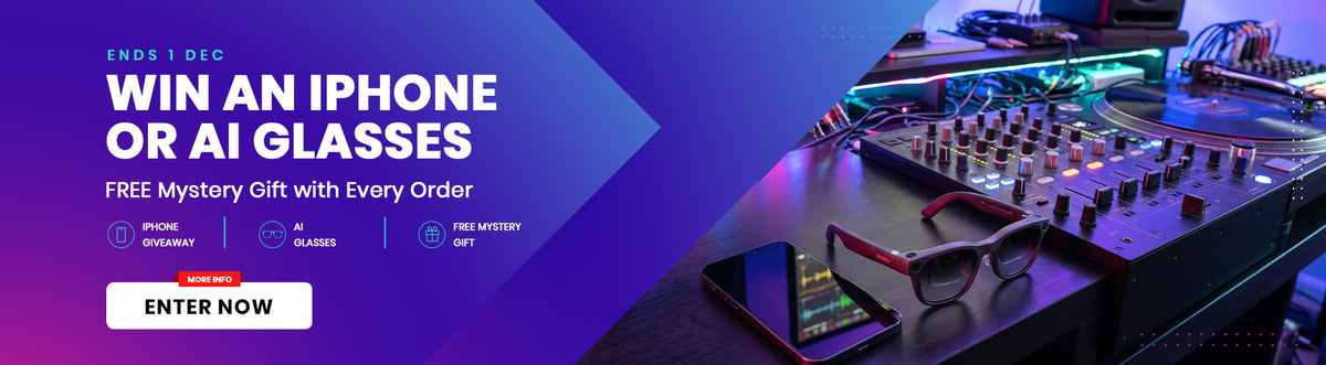Win an iPhone or AI glasses. Free mystery gift with every order. Ends 1 Dec.