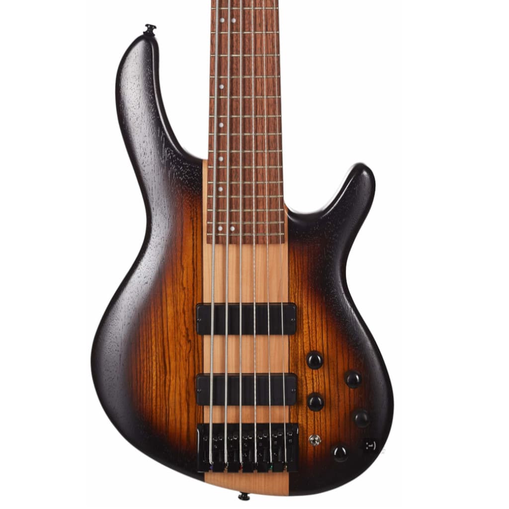 Cort C6 Plus ZBMH 6-String Bass Guitar w/ Markbass Pre – Open Pore Tobacco Burst