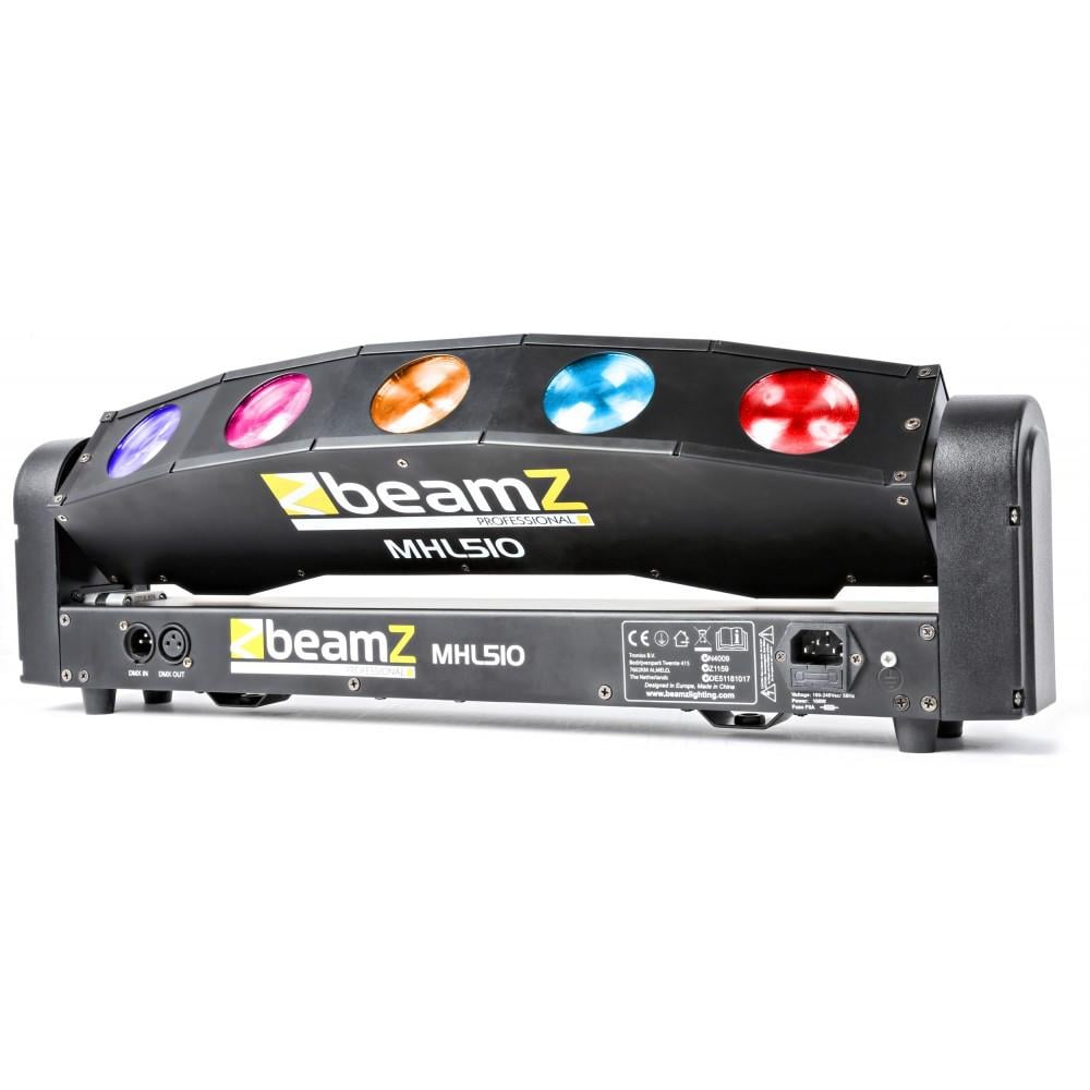 BeamZ MHL-510 Color Sweeper Moving Head Light 5X 10W Quad LED