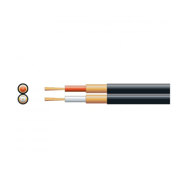 Filo RX38 FIG 8 SCREEN CABLE 2CORE BLACK 100M