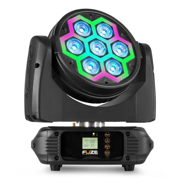 Beamz FUZE712 – 7x 12W 4-In-1 Wash Moving Head LED | Sound Select ZA