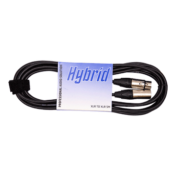 Hybrid XLR cable with packaging on a white background